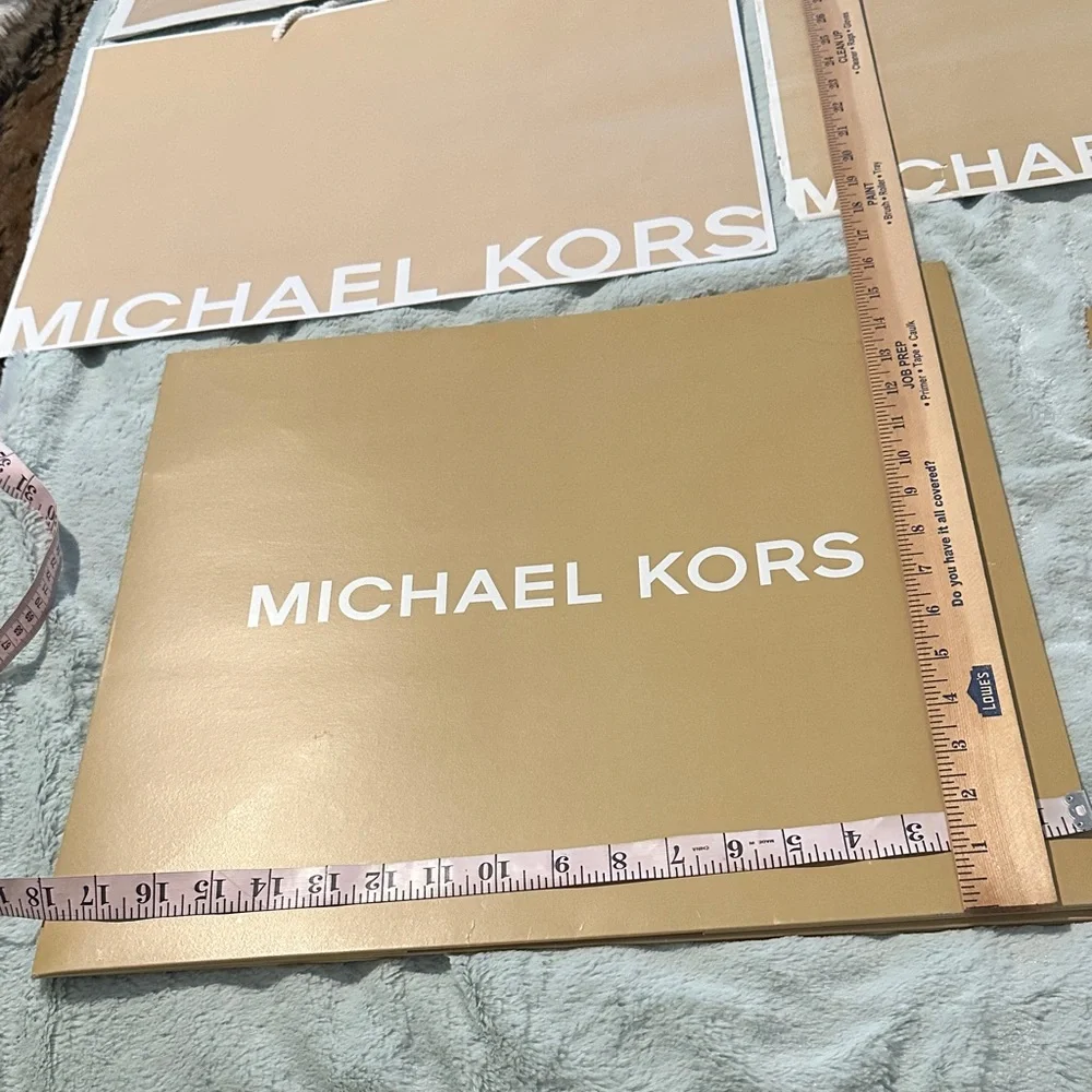 4 Michael Kors Beige Gift Bags & 2 Boxes
